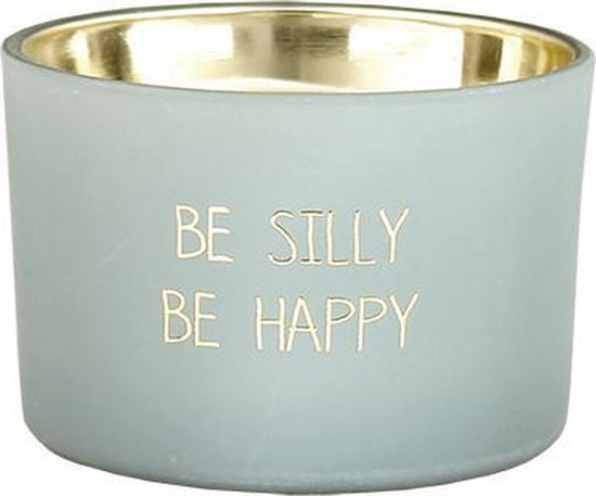 SOJAKAARS "BE SILLY BE HAPPY" IN DE GEUR "MINTY BAMBOO"