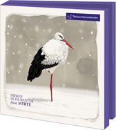 Kerstkaartenmapje met env, vierkant: Dieren in de winter, Myrte, Natuurmonumenten