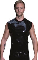 Mister B rubber mouwloos T-shirt fist met rode bies medium