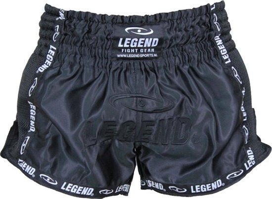 Legend Sports Kickboksshort Trendy Unisex Satijn/mesh Zwart Mt Xxl