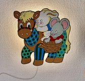 Houten Kinderkamerlamp Pony| E14 LED | Wandlamp