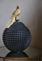Vase Parrot Black/Gold 40x40