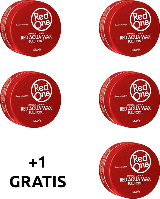 Red One Red 4 + 1 GRATIS | Aqua haar gel wax | Red One Wax | Red One Gel | Rood