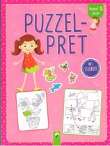 Puzzelpret meisjes met stickers en extra 12 kleurpotloden vanaf 5 jaar
