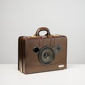 leren koffer - bluetooth - USB aansluiting - speakers - uniek product - gadget - kado