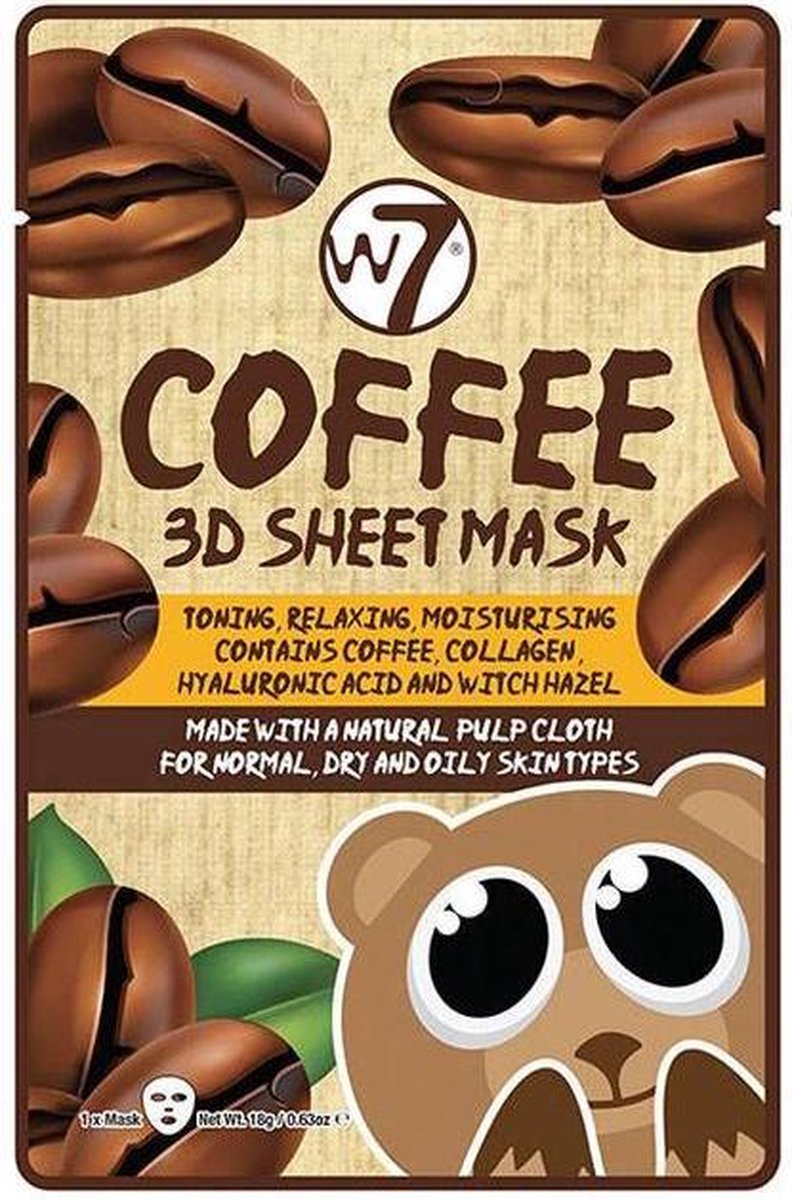 W7 3D Sheet Masker - Coffee