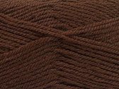 Breiwol bruin kopen – garen acryl wol breien op pendikte 5 mm - 4 bollen van breigaren 100gram pakket