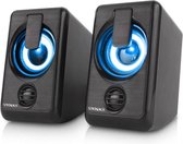 Led-Gaming Speakers - Colour Changing - Kabel - Audio voor- desktop en Laptop - Luidspreker - Box