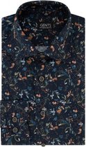 GENTS | Overhemd Heren Volwassenen print bloem navy Maat L 41/42