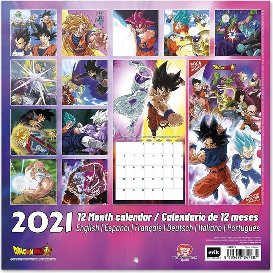 Bol Com Dragon Ball Kalender 21 Anime Manga Formaat 30 X 30 Cm