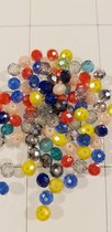 Kralen- Sieraden Maken-100 Glaskralen-Facet Geslepen-5,5-6 x 4-5 mm