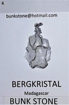 Bunkstone - Cristal de roche - de Madagascar - Pierre semi-précieuse - Pierre spirituelle - Bijoux anti-allergiques - Avec cordon gratuit