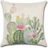 Kussenhoes Cactus - Esmee - Kussenhoes - 45x45 cm - Sierkussen - Polyester