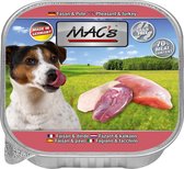 MAC's Hondenvoer Natvoer Vleeskuipje - 70% Fazant & Kalkoen - 11 x 150 g