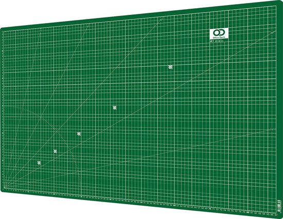 60x90 cm sans PVC vert foncé Tapis de coupe / planche à découper de taille A1 