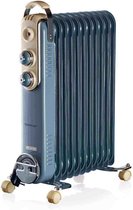 Ariete Elektrische Kachel - Retro Verwarming - Elektrische Olieradiator - Radiator 11 Vinnen (2500 Watt) - Vintage Blauw