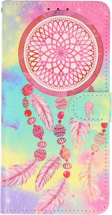 Coque Oppo A52 avec impression - Etui portefeuille - Porte-cartes et languette magnétique - Dromenvanger -rêves et Ressorts