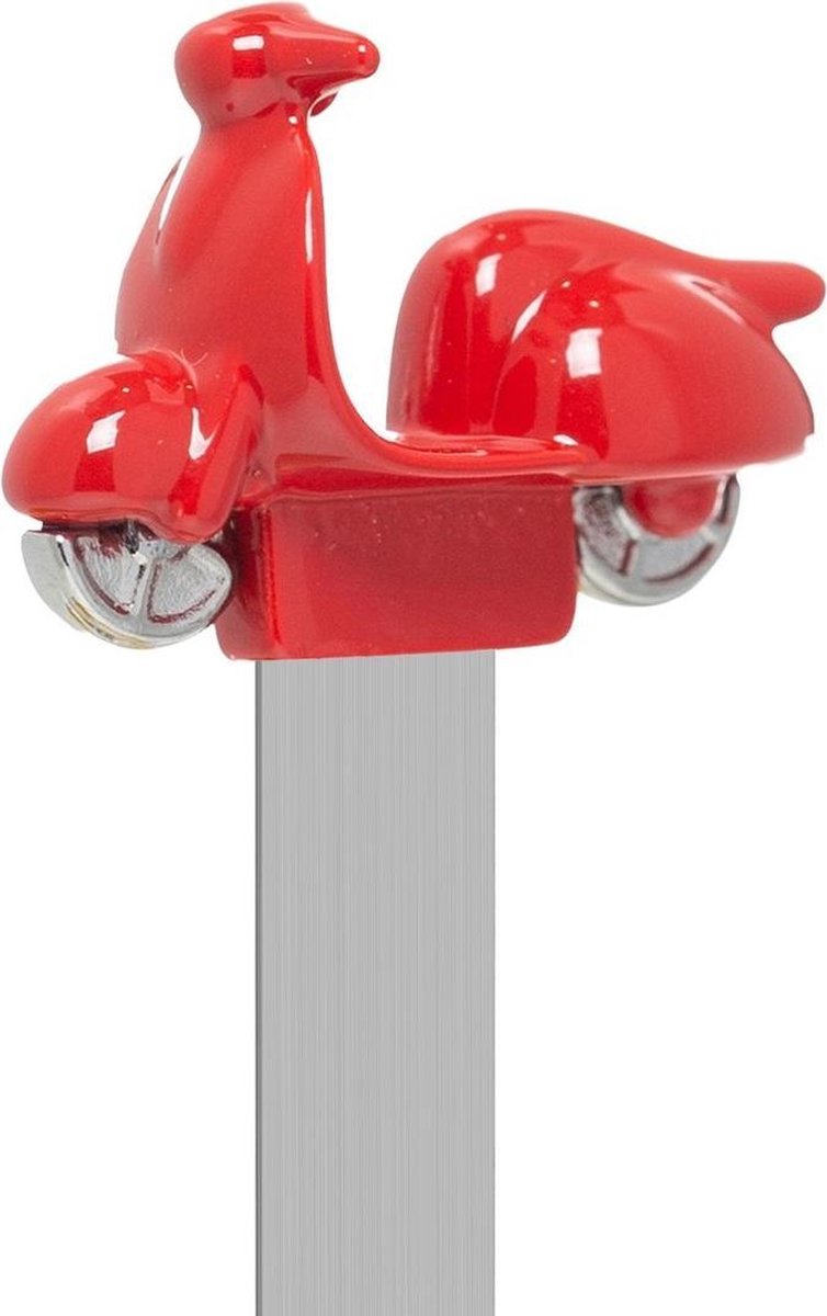 Metalmorphose Rode Scooter Boekenlegger 3D Metaal