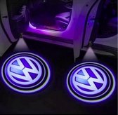 Volkswagen Deur Logo Projector - Volkswagen deurlicht - Volkswagen - draadloos - op batterij - universeel - 2 stuks