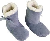 Pantoffels Hoog Model Grijs Met Strik - Grijs - Maat 31 / 32