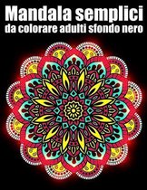 Mandala semplici da colorare adulti sfondo nero