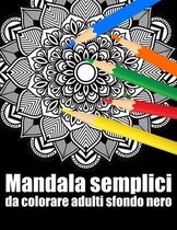 Mandala semplici da colorare adulti sfondo nero