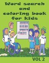 Word search and coloring book for kids