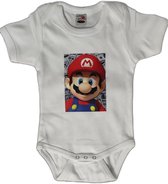 Babyromper Mario wit maat 80