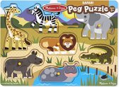 Puzzle à boutons en bois Melissa & Doug - Safari 7 pièces