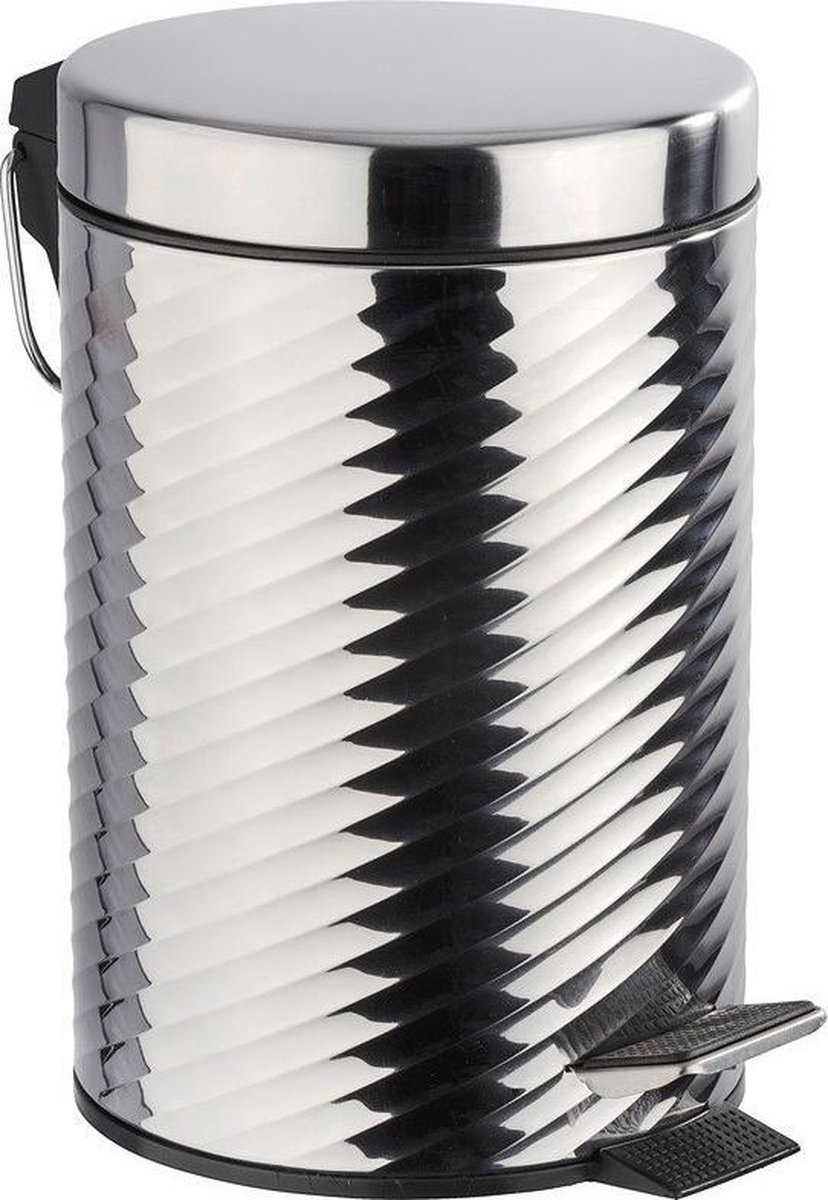 Goedkoopste Wenko Pedaalemmer Spiro 3 Liter 22 X 26 Cm Rvs Chroom