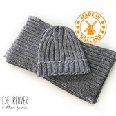De Reuver Knitted Fashion HEREN SJAAL MUTS 100% NED. (225)
