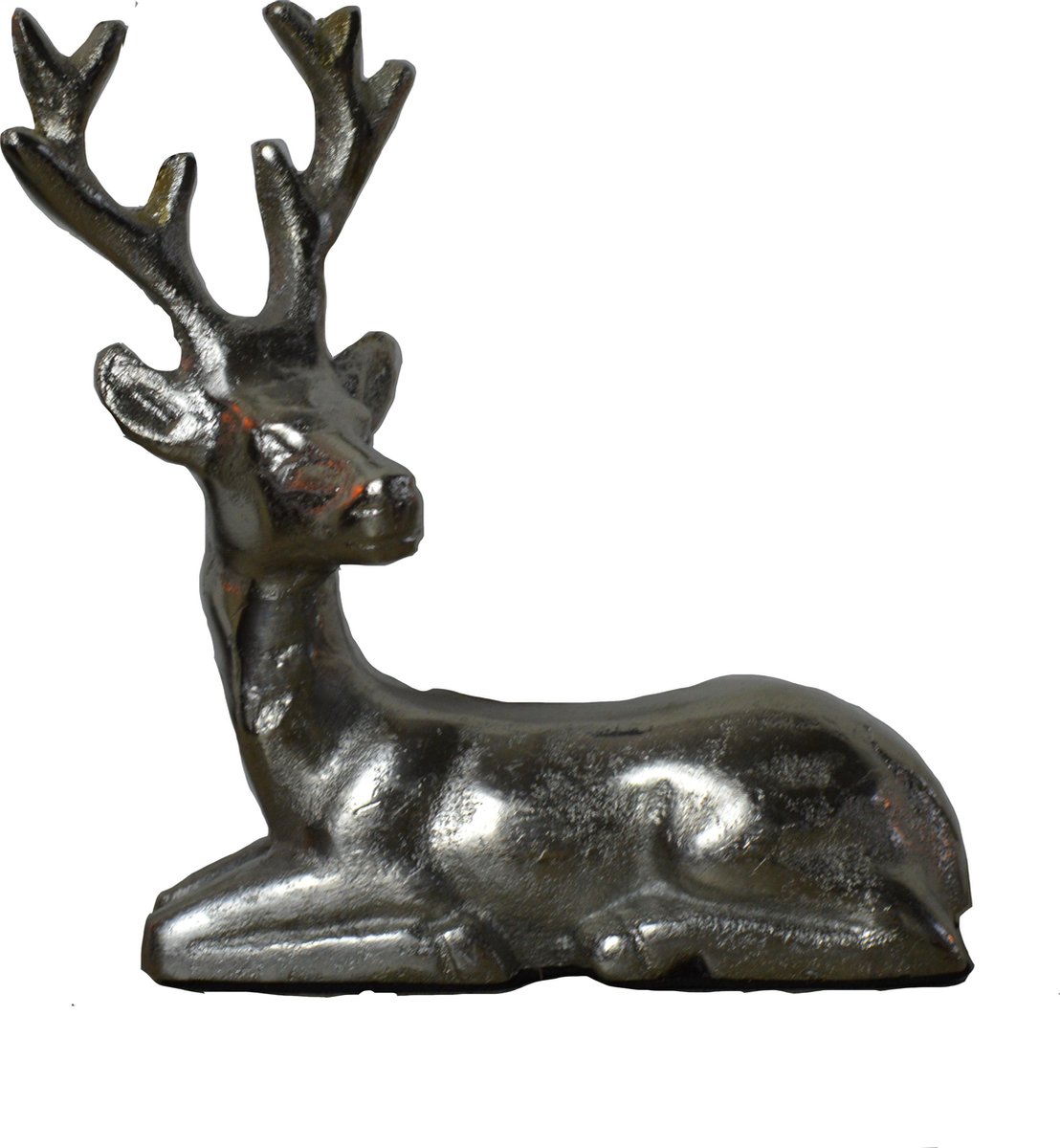 Decoratief hert - Alu. Raw Nickle - 13x6x15 cm