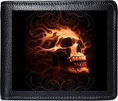 Tom Wood Fantasy Art portemonnee met 3D afbeelding Fire Skull