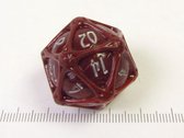 PolyHero D20 Orb - Heartwood & Moonsilver