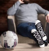 Verjaardag cadeau - Football - Voetbal sokken - Leuke sokken - Valentijnsdag cadeau - Valentijn cadeautje voor hem - Vrolijke sokken - Luckyday Socks - Sokken met tekst - Aparte Sokken - Socks waar je Happy van wordt