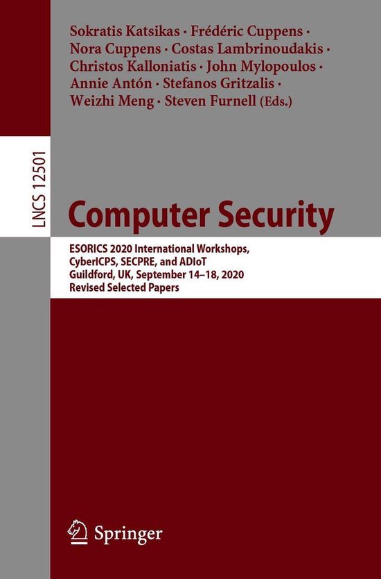 Lecture Notes in Computer Science 12501 - Computer Security (ebook ...