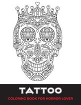 Tattoo coloring book for horror lover