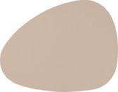 Mesapiu Placemat Nappa - Kunstleer - Pebble - Dubbelzijdig - 45x33cm - Taupe - 6 stuks