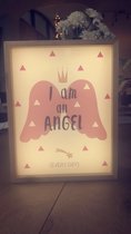 Roze poster lichtbak box