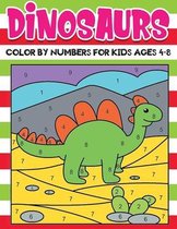 dinosaurs Color by Numbers for kids ages 4-8
