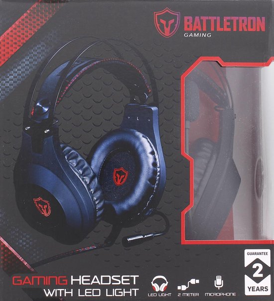 Battle-tron game headset - Inclusief LED verlichting en speciale game microfoon - geschikt voor pc en alle consoles