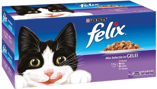 neutrale aangenaam Smelten Felix Multipack Mixed Selection - Kattenvoer - 88 x 100 g | bol.com