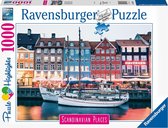Ravensburger puzzel Scandinavian Places Kopenhagen, Denemarken - Legpuzzel - 1000 stukjes