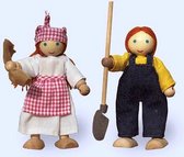 Poppenhuispoppetjes - Opa & oma Bakker