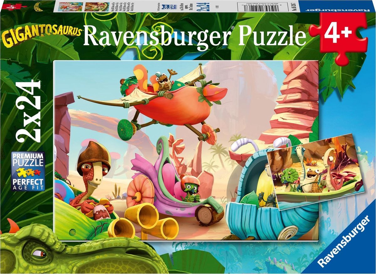 Ravensburger puzzel Rocky, Bill, Mazu et Tiny - 2 x 24 stukjes -  kinderpuzzel | bol.com