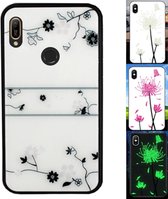 BackCover Magic Glass - Glow in the dark hoesje - Telefoonhoesje voor Huawei Y6 2019 - Roos