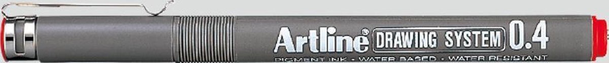 ARTLINE Drawing System Fineliner - 1 stuk- 0.4mm Lijndikte - ROOD