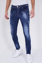 Paint Drops Heren Spijkerbroek - Slim Fit - 5301C - Blauw