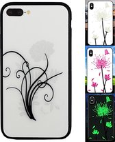 BackCover Magic Glass - Glow in the dark hoesje - Telefoonhoesje voor Apple iPhone 8 Plus/7 Plus - Bloemenprint