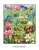 Color Therapy (Stain Glass Window Coloring Book): Advanced coloring (colouring) books for adults with 50 coloring pages